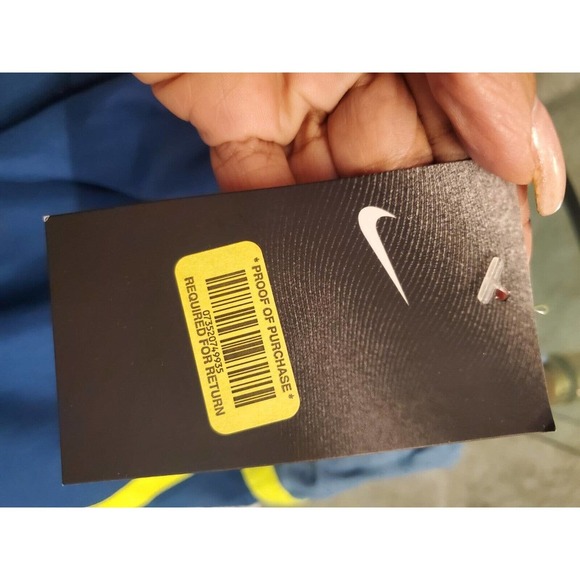 Nike Men's Blue 100% Polyester Pull On Swim Trunk Logo Print Shorts Size 2XLT - Picture 10 of 12